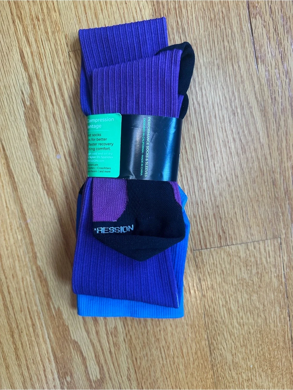 Pro Compression Men's Athletic Socks - Blue